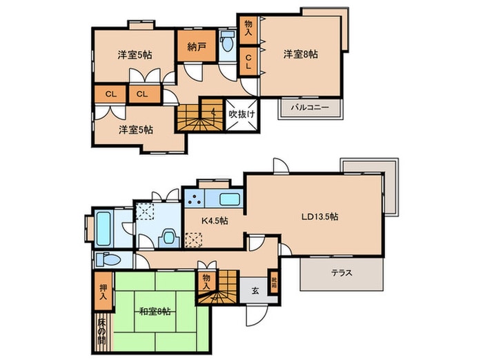 生松台1丁目戸建の物件間取画像