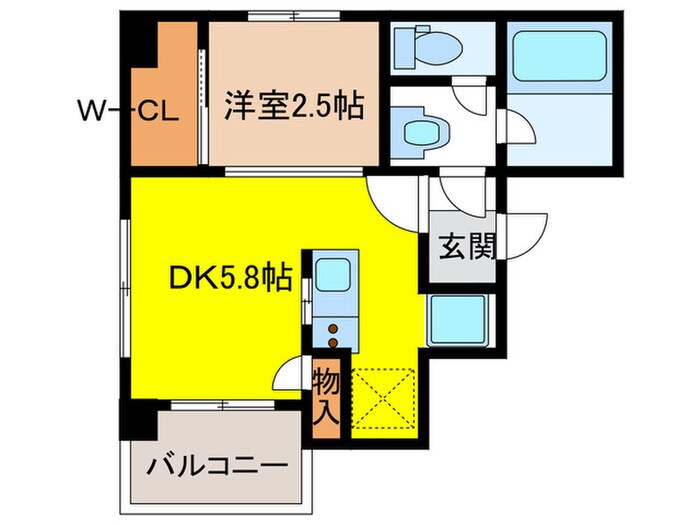 アルティザ大橋駅前の物件間取画像