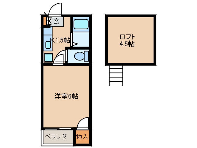 サンラーク三条Ｂの物件間取画像