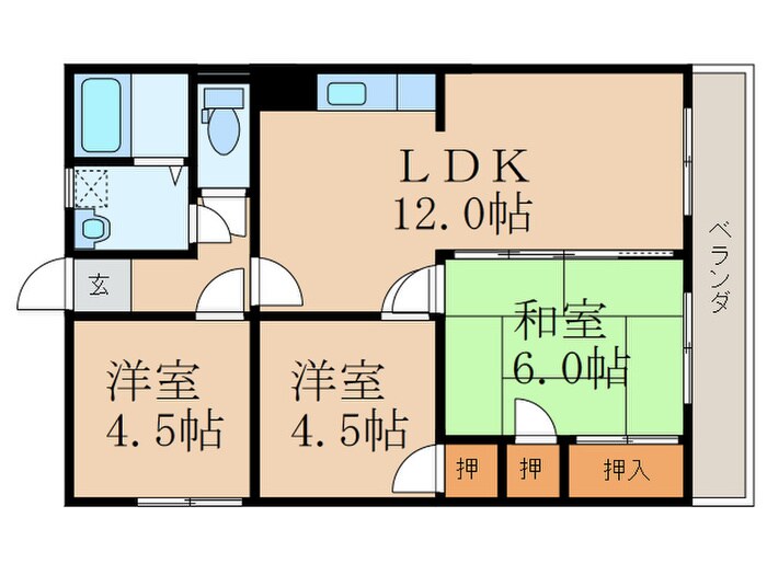 西村ハイツの物件間取画像