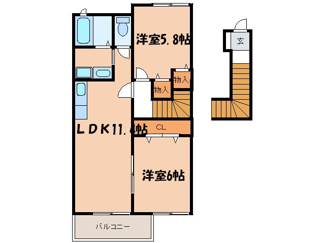 ストロベリ－Ｇ弐番館の物件間取画像