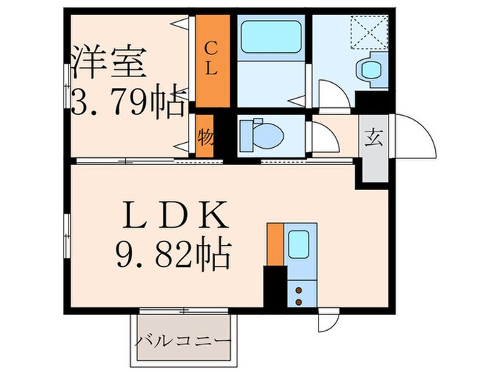 ハイヒルズ城野の物件間取画像