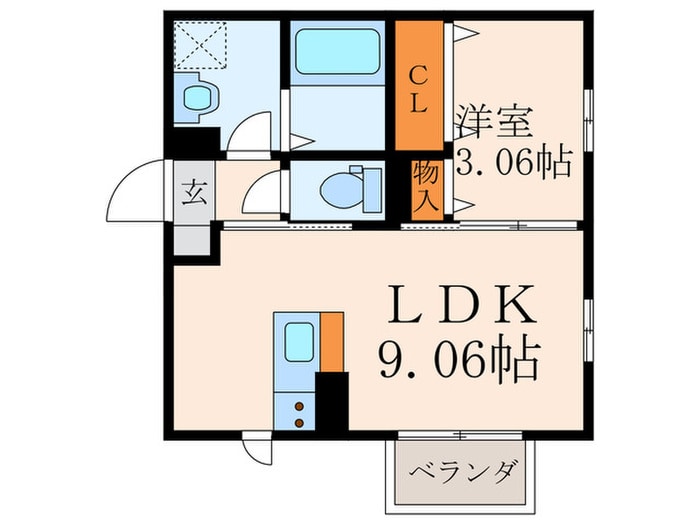 ハイヒルズ城野の物件間取画像