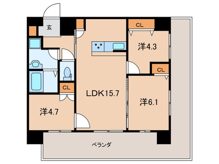 クラシオン社ノ木の物件間取画像