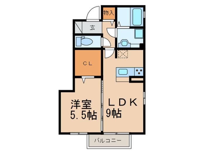 ディアコート信定の物件間取画像