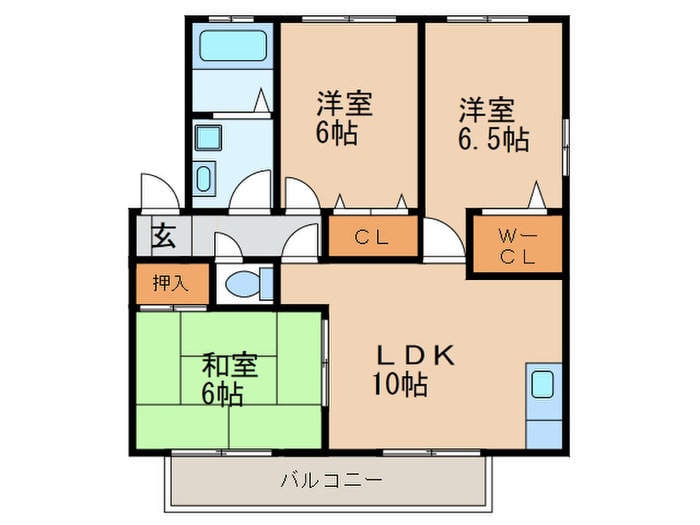 カサグランデＢの物件間取画像