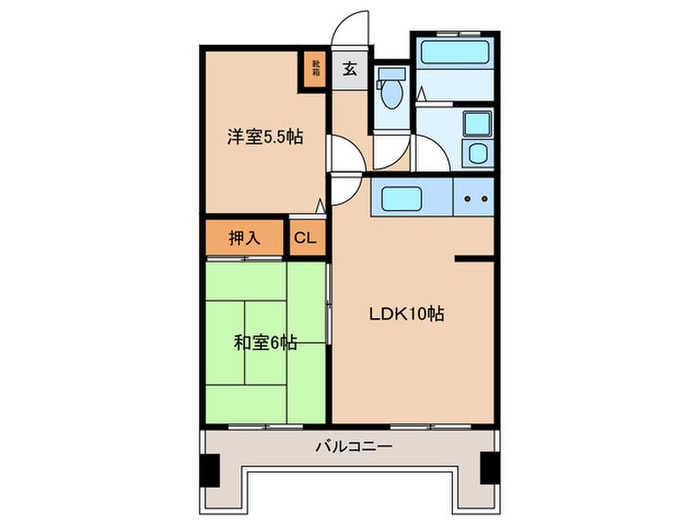 ロワールマンション高取（302）の物件間取画像