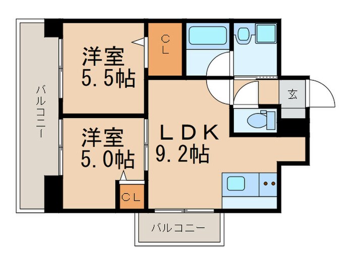 コンダクトレジデンス折尾の物件間取画像