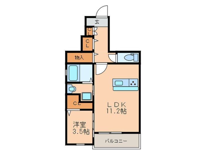 ボワールアビオン博多　B棟の物件間取画像