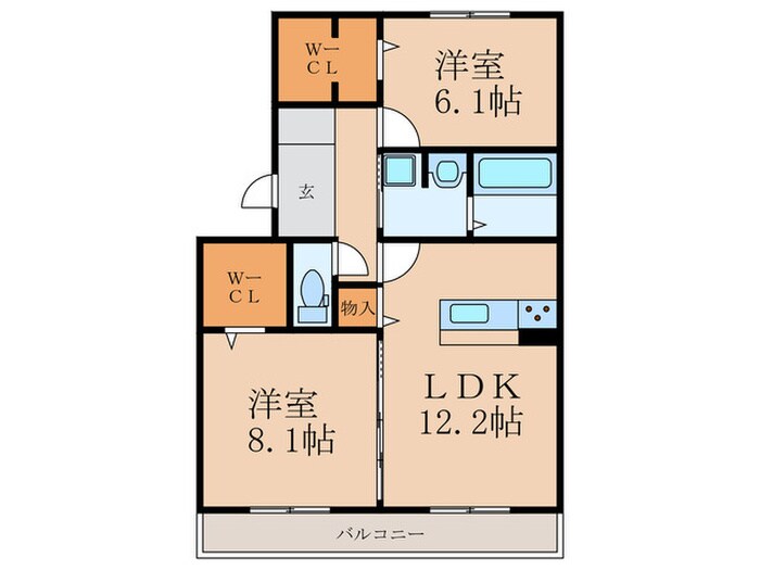 D-ROOM中井の物件間取画像