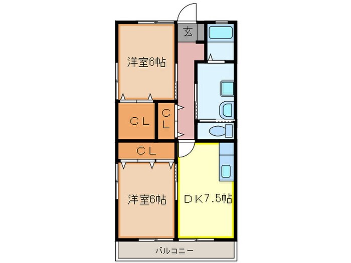 グリーンテラス・アミーズの物件間取画像