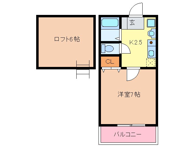 サンフェリーチェ福工大前の物件間取画像