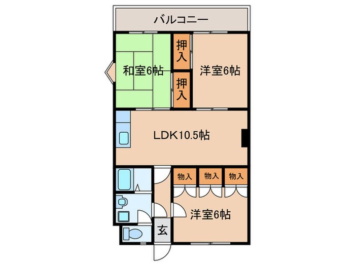 オークランド岸の浦(405)の物件間取画像