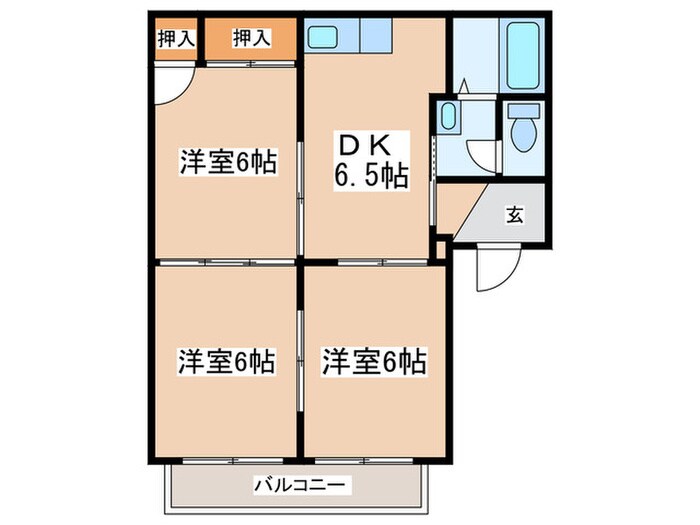 イースト通りＤの物件間取画像