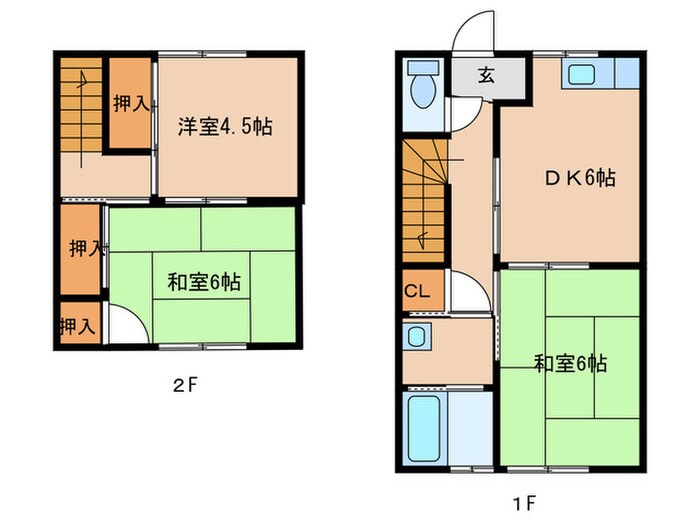 グリーンハイム津屋崎３号棟の物件間取画像