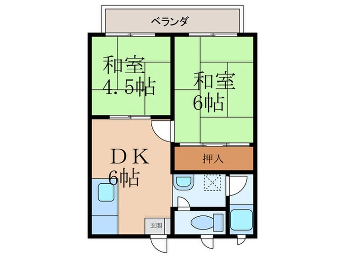 パナハイツ岡村の物件間取画像