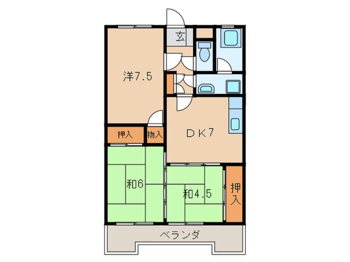 上馬寄スカイハイツの物件間取画像