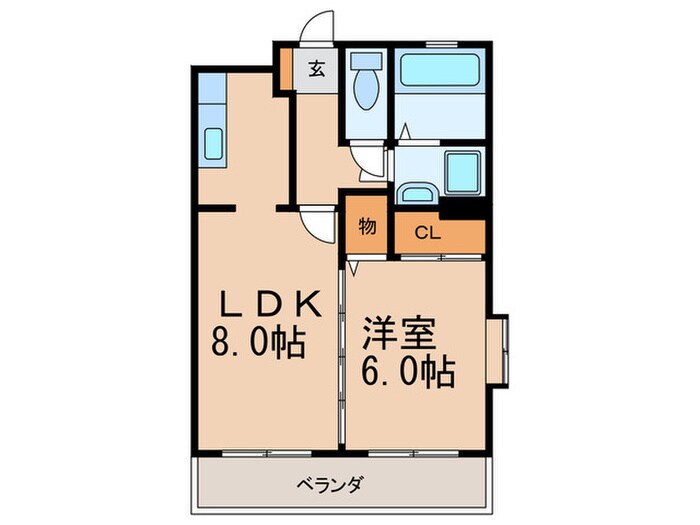 ヴィンテージ唐原１の物件間取画像