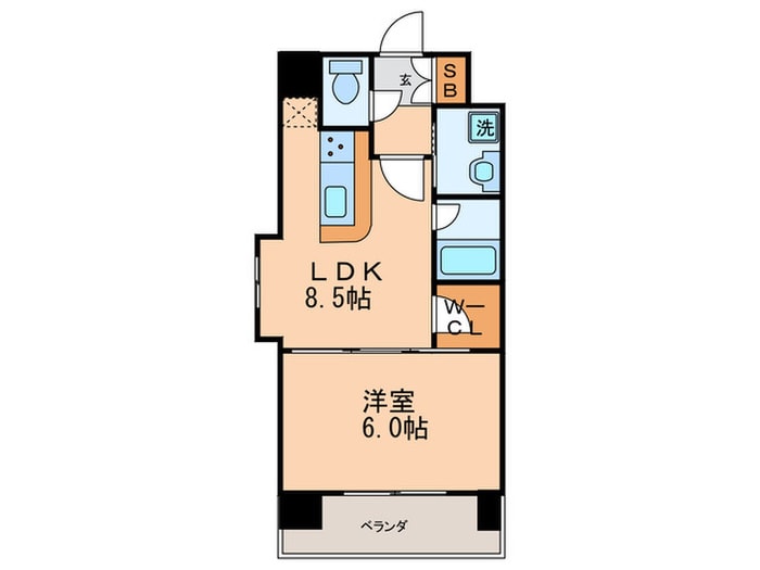 アソシアグロッツォ博多(706)の物件間取画像