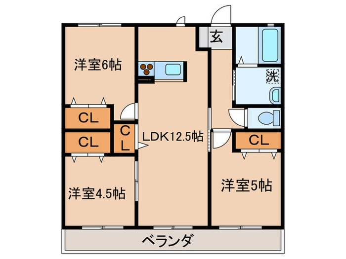 メゾンドソレイユの物件間取画像