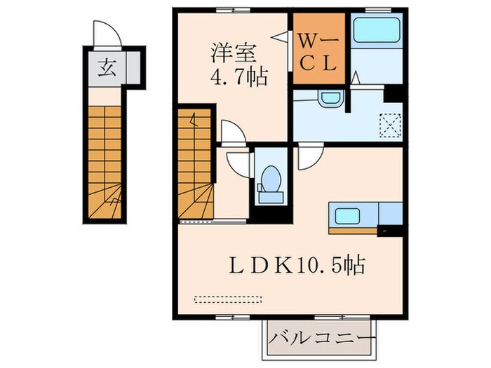 プレステージ二島Ｂ棟の物件間取画像