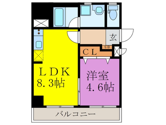 レブリアント大橋南の物件間取画像