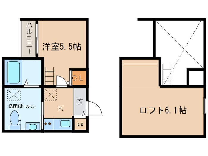 ＲｉｄｅⅡの物件間取画像