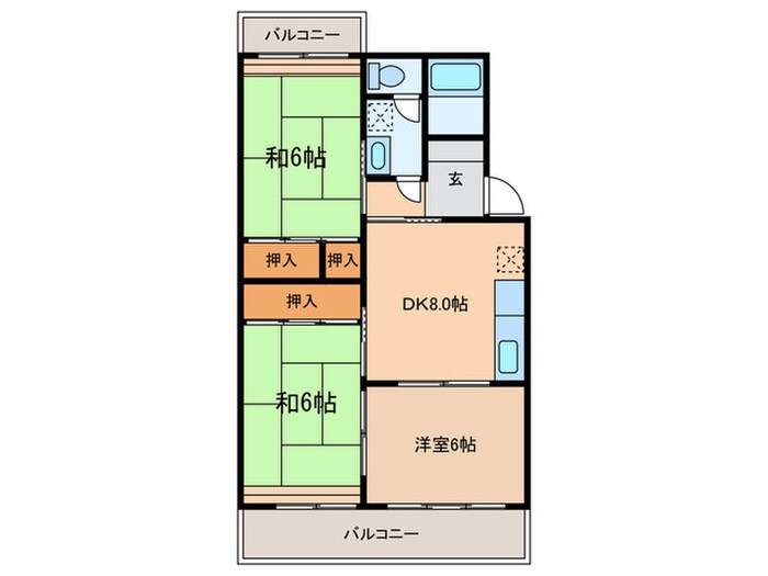 エミネント香椎の物件間取画像