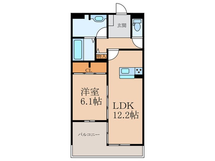 リシェス祇園の物件間取画像