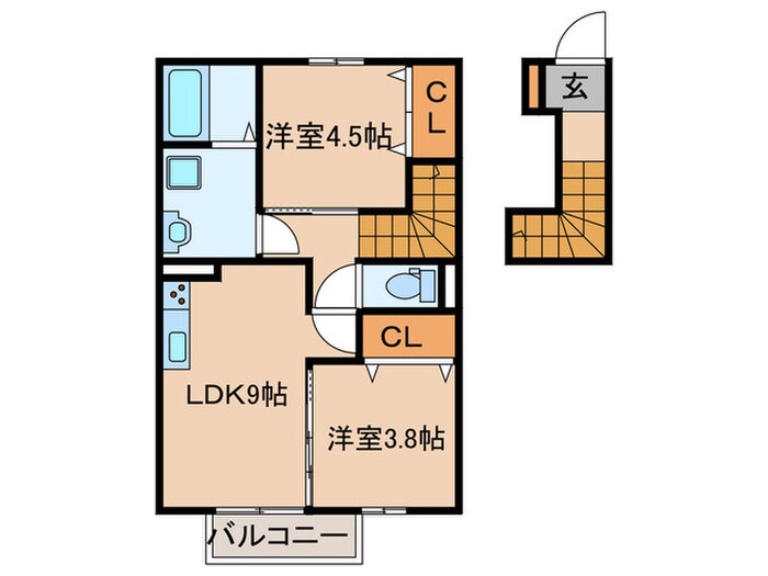 プレミールNakamaⅤの物件間取画像