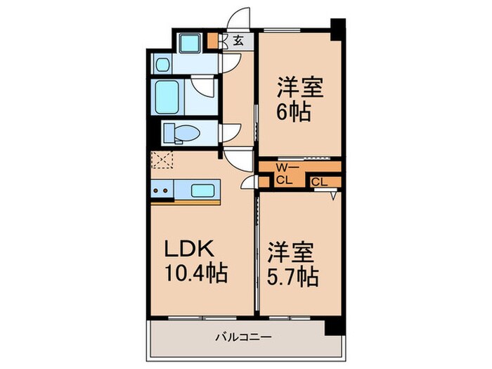 S-RESIDENCE博多駅南affordの物件間取画像