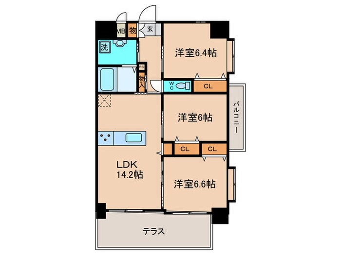 TGボナール浅川台A棟の物件間取画像