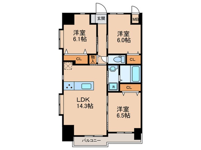 TGボナール浅川台A棟の物件間取画像