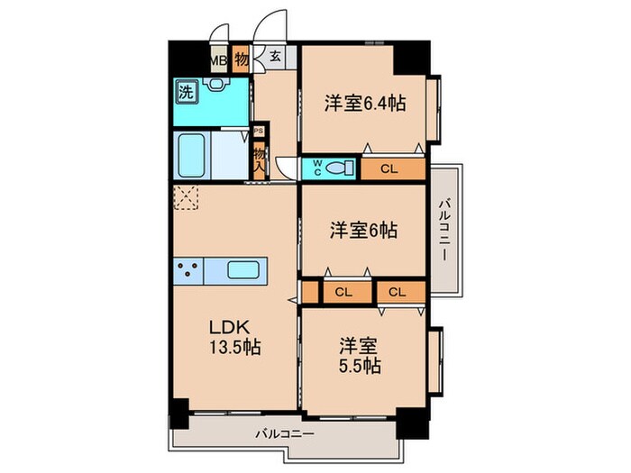 TGボナール浅川台A棟の物件間取画像