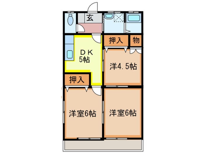 戸田アパートの物件間取画像