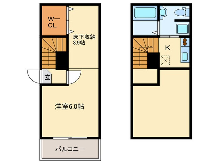 エバ－ブライト馬出の物件間取画像