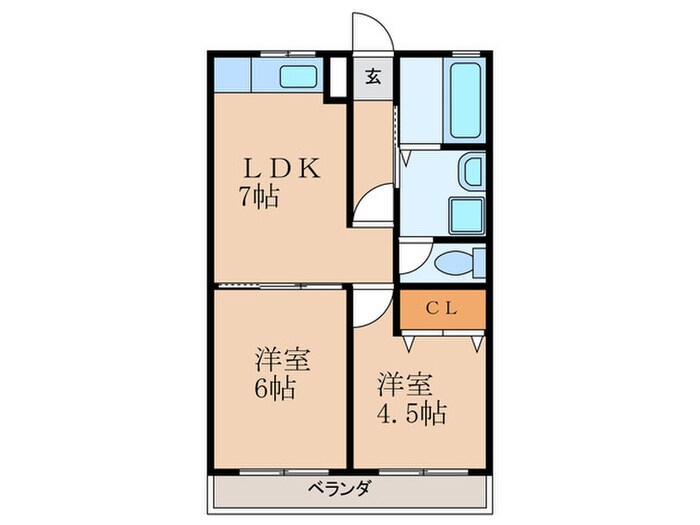 コ－ポ満津羅の物件間取画像