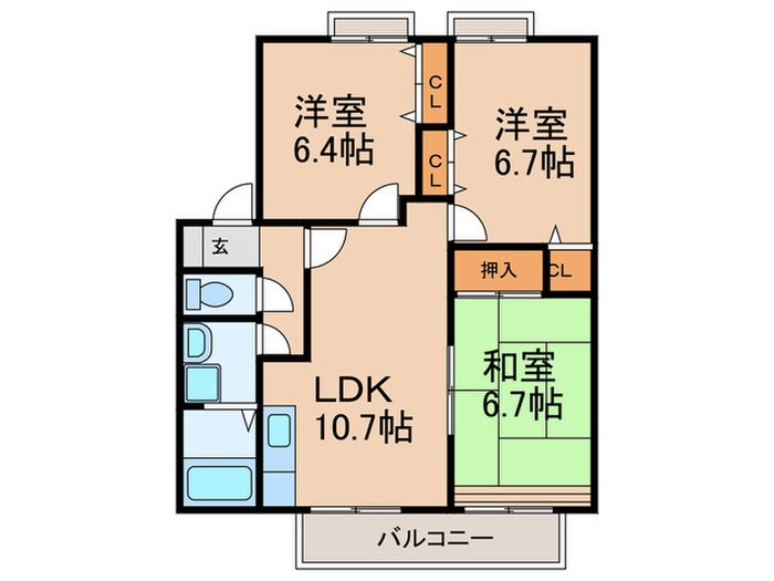 プリマベ－ラ志免の物件間取画像