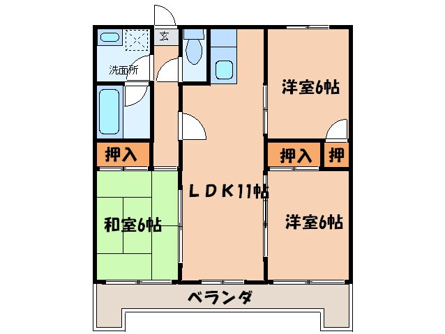 サンコーポ国分の物件間取画像