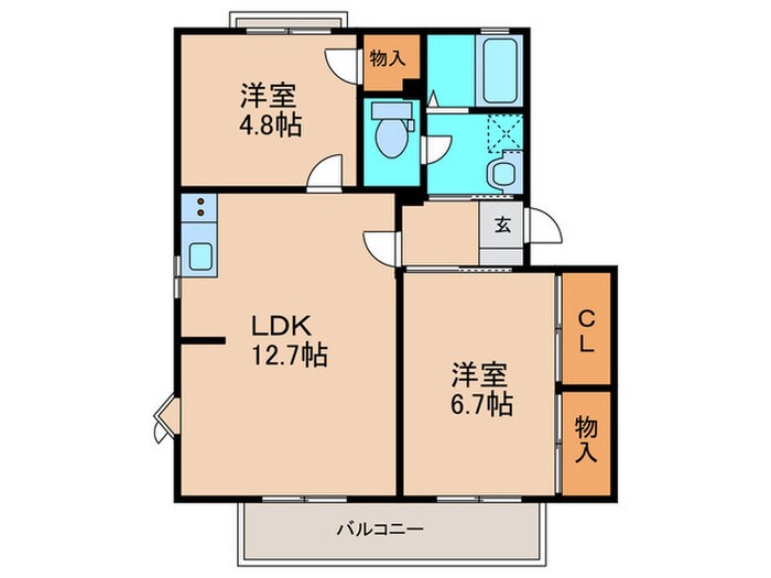 ファミール二島 C棟の物件間取画像