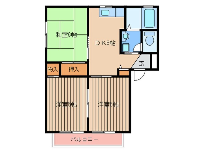 シャルマンＡの物件間取画像