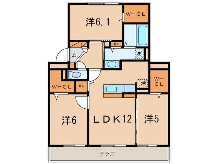 Otts南片江 A棟の物件間取画像