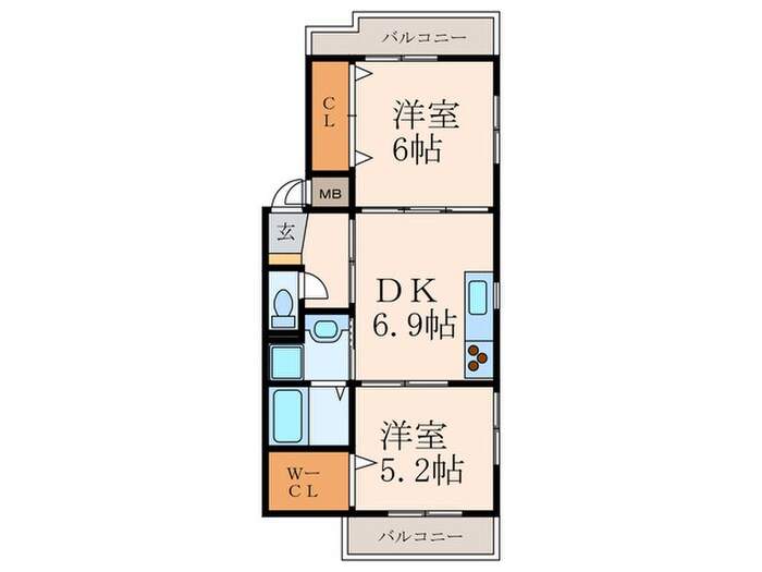 プレステ－ジ嵐山の物件間取画像