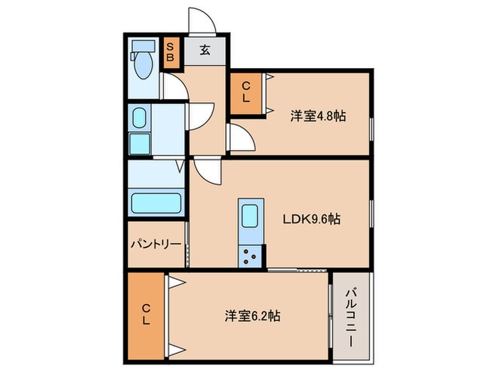 プレステージ長住の物件間取画像