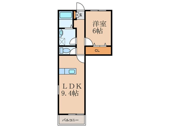 グランドライン小倉北の物件間取画像