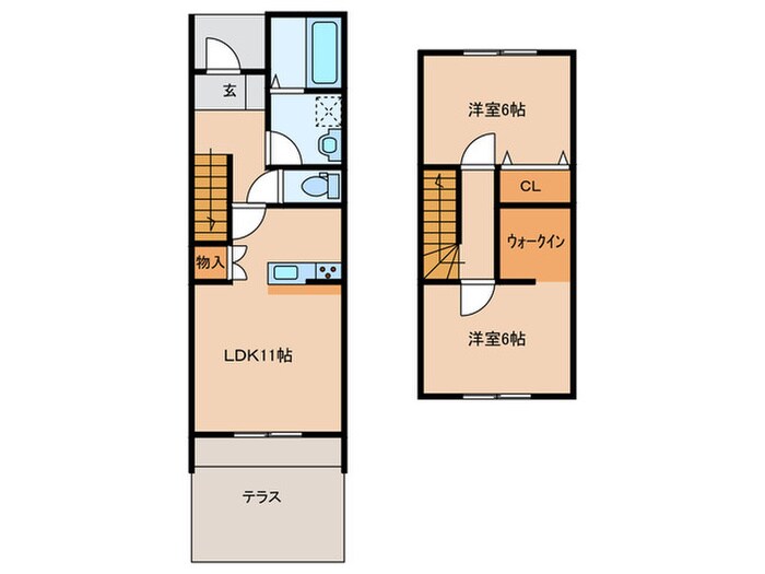 Conforto津屋崎マリーナⅡ　Ｂ棟の物件間取画像