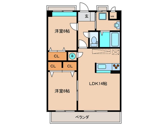 ニューガイア高野の物件間取画像