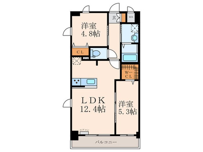 MDI Vista mare門司駅前の物件間取画像