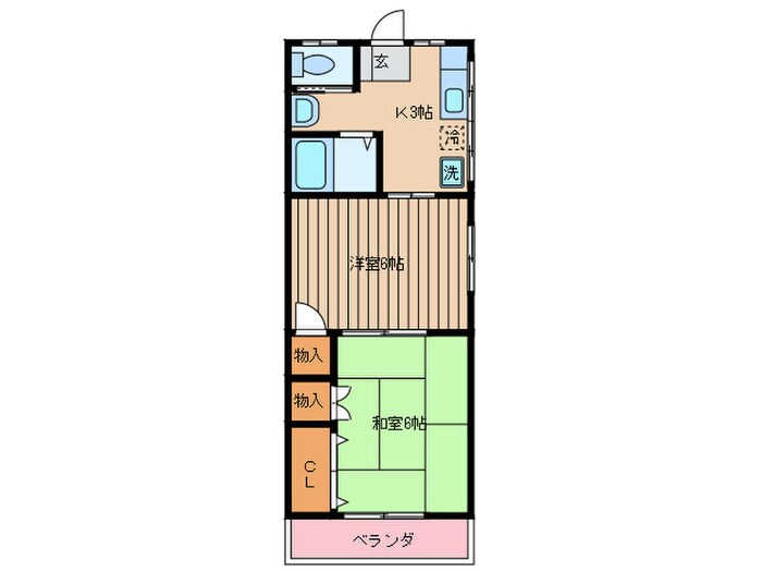 ホクリハウス２の物件間取画像