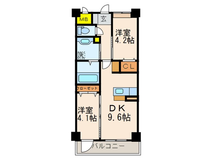 グランビュー黒崎南の物件間取画像